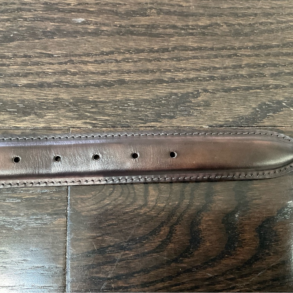 Bontoni Chocolate Calf Leather Belt - Picture 4 of 7